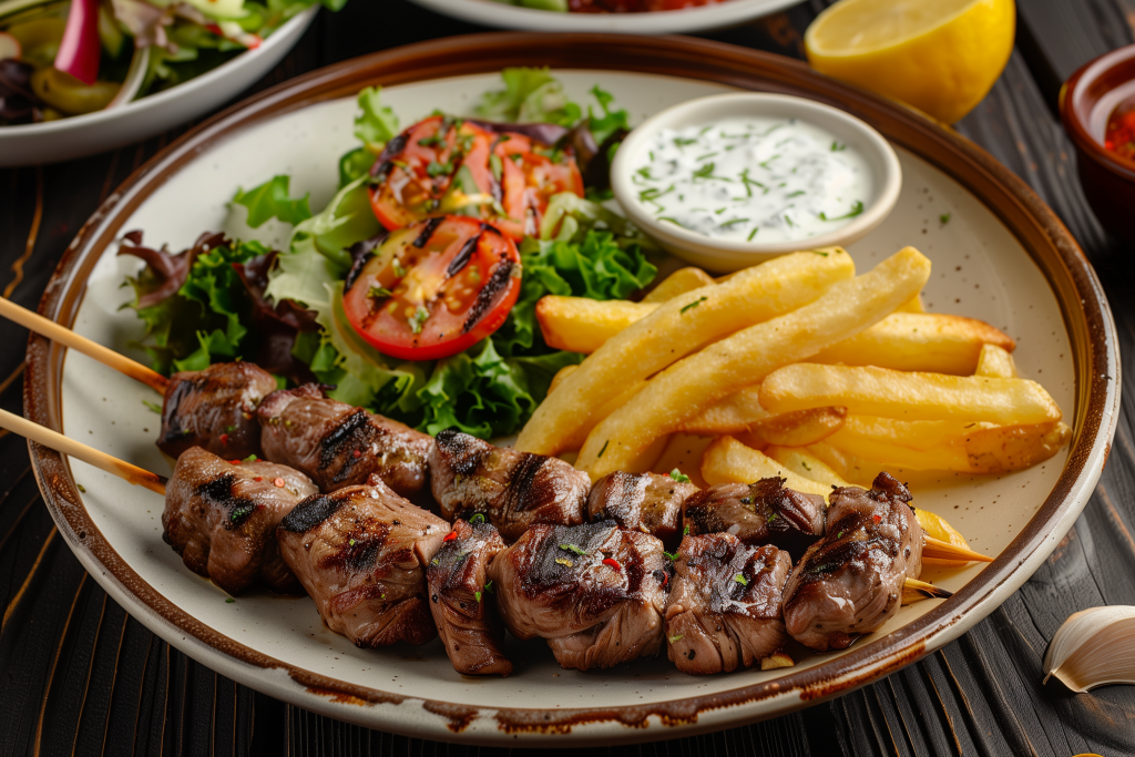 AI food photo of meat. Food photography