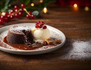 AI food photo and video. ai agency. food photo of dessert