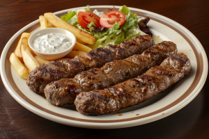 AI food photo of meat. Food photography